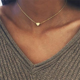 Dainty Gold Heart Charm Necklace Dainty Gold Heart Charm Necklace