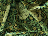 Velvet William Morris Pimpernel Upholstery Fabric by the yard / Green Velvet Leopard Home Fabric / High End Upholstery Velvet