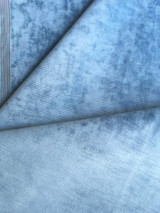 Ice Blue Upholstery Fabric by the yard / Light Blue Velvet Home Fabric / High End Upholstery Velvet / Vintage Upholstery Velvet