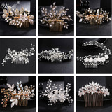 Crystal Peals Hair Combs Bridal Hair Clips