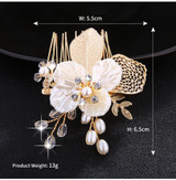 Crystal Peals Hair Combs Bridal Hair Clips
