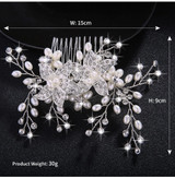 Crystal Peals Hair Combs Bridal Hair Clips