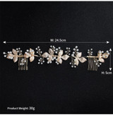 Crystal Peals Hair Combs Bridal Hair Clips