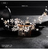 Crystal Peals Hair Combs Bridal Hair Clips