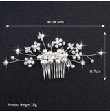 Crystal Peals Hair Combs Bridal Hair Clips