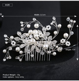Crystal Peals Hair Combs Bridal Hair Clips