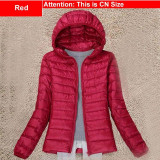 Winter Plus Size 4Xl New Ultra Light Duck Down Jackets Women Hooded Winter Coat Long Sleeve Warm Slim Down Jacket Puffer Jacket