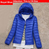 Winter Plus Size 4Xl New Ultra Light Duck Down Jackets Women Hooded Winter Coat Long Sleeve Warm Slim Down Jacket Puffer Jacket