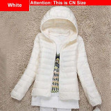 Winter Plus Size 4Xl New Ultra Light Duck Down Jackets Women Hooded Winter Coat Long Sleeve Warm Slim Down Jacket Puffer Jacket