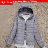 Winter Plus Size 4Xl New Ultra Light Duck Down Jackets Women Hooded Winter Coat Long Sleeve Warm Slim Down Jacket Puffer Jacket
