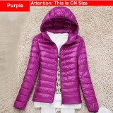 Winter Plus Size 4Xl New Ultra Light Duck Down Jackets Women Hooded Winter Coat Long Sleeve Warm Slim Down Jacket Puffer Jacket