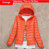 Winter Plus Size 4Xl New Ultra Light Duck Down Jackets Women Hooded Winter Coat Long Sleeve Warm Slim Down Jacket Puffer Jacket