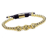 Roman Royal Crown Charm Bracelet