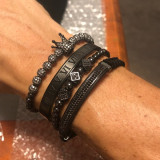 Roman Royal Crown Charm Bracelet
