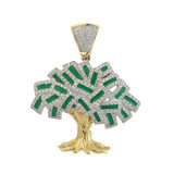 10K GOLD & DIAMOND "MONEY TREE" PENDANT