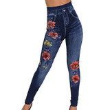 Laamei Fashion Slim Women Leggings Floral Print Pencil Faux Denim Jeans Leggings Casual Women Clothing Plus Size Pencil Pants Laamei Fashion Slim Women Leggings Floral Print Pencil Faux Denim Jeans Leggings Casual Women Clothing Plus Size Pencil Pants