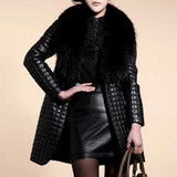 Sagace Clothes Coats Women Fashion Warm Outwear Solid Winter Faux Leather Fur Long Sleeve Coat Jacket Outerwear Long Overcoat