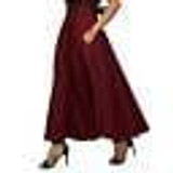2019 High Waist Pleated Long Skirts Women Vintage Flared Full Skirt Swing Satin Skirt Casual Skirt