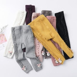 Baby Autumn Winter Tights Hot Baby Toddler Kid Girl Ribbed Stockings Cotton Warm Pantyhose Solid Candy Color Tight 0-5Y