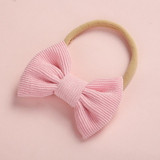 Baby Headband Bow Headbands For Girl Corduroy Head Band Thin Nylon Hairband Newborn Kids Toddler Hair Accessories Spring Summer