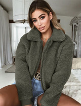 European and American Autumn and Winter Warm Fleece Jacket Coats and Jackets Women