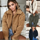 European and American Autumn and Winter Warm Fleece Jacket Coats and Jackets Women