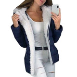 Winter Coat Parkas Women Wool Lined Coat Winter Solid Thick Warm Jacket Women Clothing Casual Korean Style Parkas Female Top