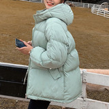 Winter Women Parkas Warm Jacket Fashion Candy Color Solid Thick Hooded Coat Winter Parkas Korean Style Outwear