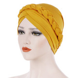 Fashion Women Solid Color Braid Muslim Hijab Turban Head Wrap Hat Chemo Cap Fashion Women Solid Color Braid Muslim Hijab Turban Head Wrap Hat Chemo Cap