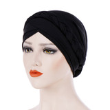 Fashion Women Solid Color Braid Muslim Hijab Turban Head Wrap Hat Chemo Cap Fashion Women Solid Color Braid Muslim Hijab Turban Head Wrap Hat Chemo Cap