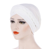 Fashion Women Solid Color Braid Muslim Hijab Turban Head Wrap Hat Chemo Cap Fashion Women Solid Color Braid Muslim Hijab Turban Head Wrap Hat Chemo Cap