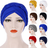 Fashion Women Solid Color Braid Muslim Hijab Turban Head Wrap Hat Chemo Cap Fashion Women Solid Color Braid Muslim Hijab Turban Head Wrap Hat Chemo Cap