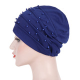 Floral Faux Pearl Islamic Muslim Hijab Women Flower Back Turban Hat Headwrap Floral Faux Pearl Islamic Muslim Hijab Women Flower Back Turban Hat Headwrap