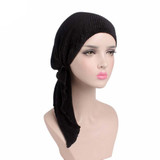 Fashion Women Wrinkle Long Turban Cap Head Wrap Chemo Hat Beanie Muslim Hijab Fashion Women Wrinkle Long Turban Cap Head Wrap Chemo Hat Beanie Muslim Hijab