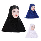 Fashion Rhinestones Bead Decor Women's Muslim Turban Hijab Head Wrap Headscarf Fashion Rhinestones Bead Decor Women's Muslim Turban Hijab Head Wrap Headscarf