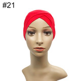 Modal Muslim Headscarf Women Criss Cross Tube Hat Underscarf Islamic Inner Cap Lady Hat Muslim Hijab