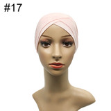 Modal Muslim Headscarf Women Criss Cross Tube Hat Underscarf Islamic Inner Cap Lady Hat Muslim Hijab