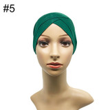 Modal Muslim Headscarf Women Criss Cross Tube Hat Underscarf Islamic Inner Cap Lady Hat Muslim Hijab