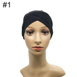 Modal Muslim Headscarf Women Criss Cross Tube Hat Underscarf Islamic Inner Cap Lady Hat Muslim Hijab