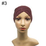 Modal Muslim Headscarf Women Criss Cross Tube Hat Underscarf Islamic Inner Cap Lady Hat Muslim Hijab