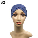 Modal Muslim Headscarf Women Criss Cross Tube Hat Underscarf Islamic Inner Cap Lady Hat Muslim Hijab