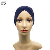 Modal Muslim Headscarf Women Criss Cross Tube Hat Underscarf Islamic Inner Cap Lady Hat Muslim Hijab