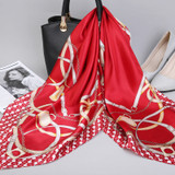Women Fashion Kerchief Silk Satin Neck Scarf Print Hijab Scarfs Square Shawls Wraps Women Fashion Kerchief Silk Satin Neck Scarf Print Hijab Scarfs Square Shawls Wraps