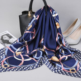 Women Fashion Kerchief Silk Satin Neck Scarf Print Hijab Scarfs Square Shawls Wraps Women Fashion Kerchief Silk Satin Neck Scarf Print Hijab Scarfs Square Shawls Wraps