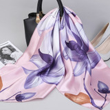 Women Fashion Kerchief Silk Satin Neck Scarf Print Hijab Scarfs Square Shawls Wraps Women Fashion Kerchief Silk Satin Neck Scarf Print Hijab Scarfs Square Shawls Wraps