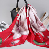 Women Fashion Kerchief Silk Satin Neck Scarf Print Hijab Scarfs Square Shawls Wraps Women Fashion Kerchief Silk Satin Neck Scarf Print Hijab Scarfs Square Shawls Wraps