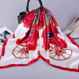 Women Fashion Kerchief Silk Satin Neck Scarf Print Hijab Scarfs Square Shawls Wraps Women Fashion Kerchief Silk Satin Neck Scarf Print Hijab Scarfs Square Shawls Wraps