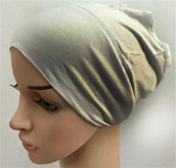 Soft Modal Inner Hijab Caps Muslim Stretch Turban Cap Islamic Underscarf Bonnet Hat Female Tube Headband