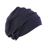 2020 New Elastic Cotton Turban Hat Solid Color Women Warm Winter Headscarf Bonnet Inner Hijabs Cap Muslim Hijab femme Wrap Head