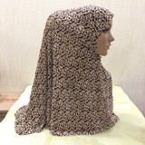 H105 printed pray hijab medium size muslim amira hijab pull on islamic scarf head wrap headband